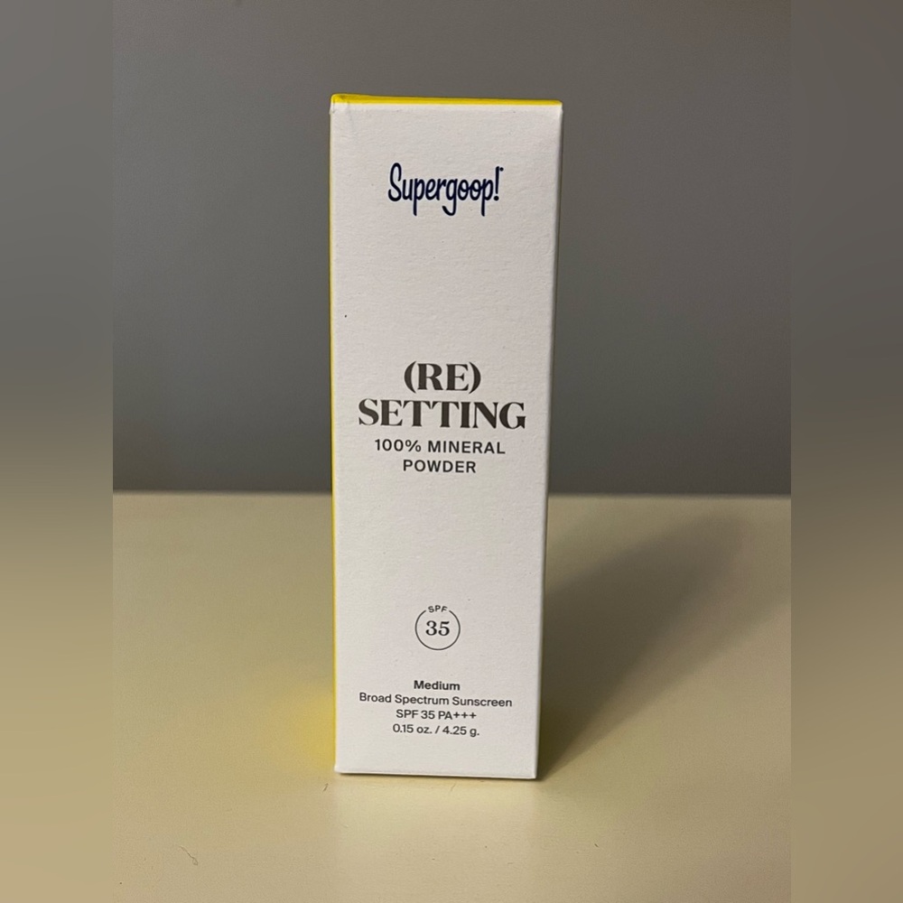 Supergoop! Resetting Mineral Powder NIB Medium SPF 35 EXP 12/2027- 0.15 OZ 4.25G